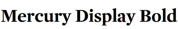 Mercury Display Bold