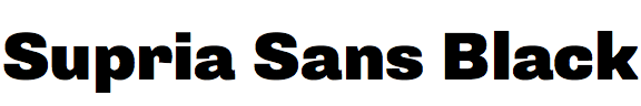 Supria Sans Black