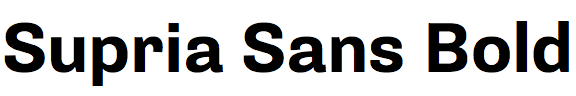 Supria Sans Bold