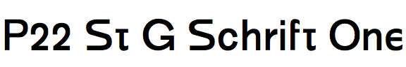 P22 St G Schrift One