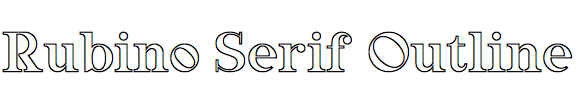 Rubino Serif Outline