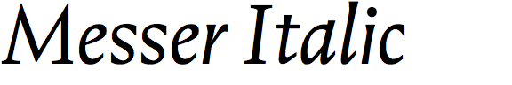 Messer Italic