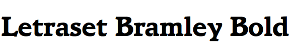 Letraset Bramley Bold