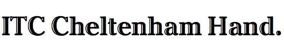 ITC Cheltenham Handtooled