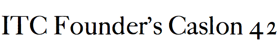 ITC Founder's Caslon 42