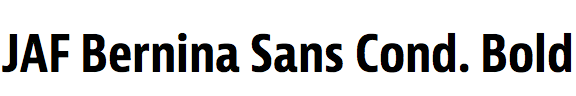 JAF Bernina Sans Condensed Bold