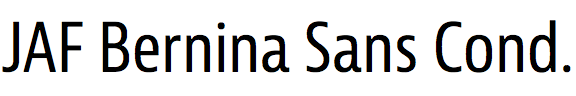 JAF Bernina Sans Condensed