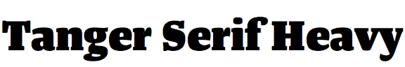 Tanger Serif Heavy