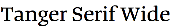 Tanger Serif Wide