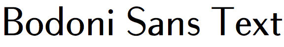 Bodoni Sans Text