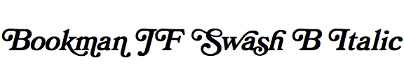 Bookman JF Swash B Italic