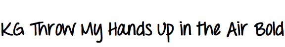 KG Throw My Hands Up in the Air Bold