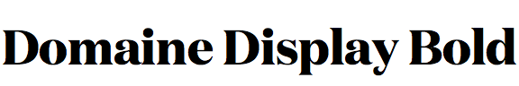 Domaine Display Bold