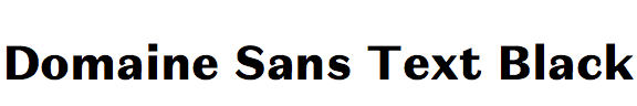 Domaine Sans Text Black