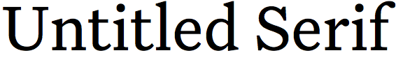 Untitled Serif