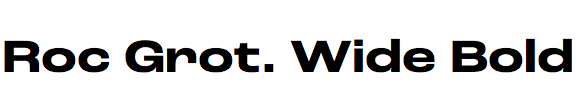 Roc Grotesk Wide Bold