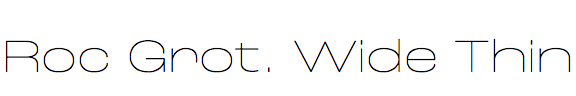 Roc Grotesk Wide Thin