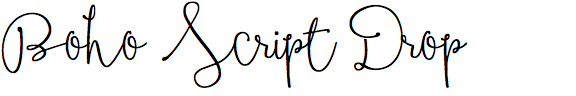 Boho Script Drop