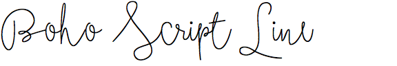 Boho Script Line