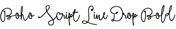 Boho Script Line Drop Bold