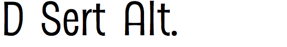 D Sert Alternate