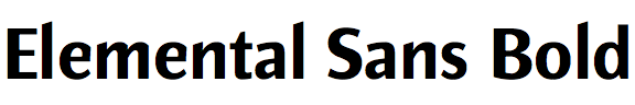 Elemental Sans Bold