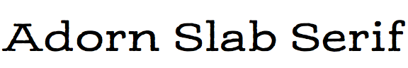 Adorn Slab Serif