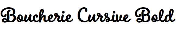 Boucherie Cursive Bold
