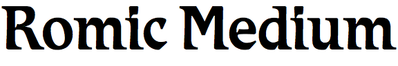 Romic Medium (Letraset)