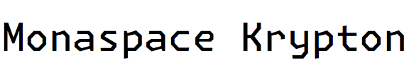 Monaspace Krypton