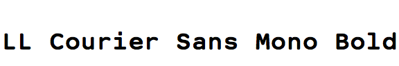 LL Courier Sans Mono Bold