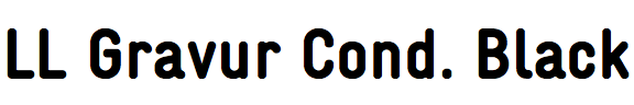 LL Gravur Condensed Black