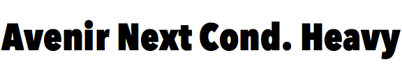 Avenir Next Condensed Heavy