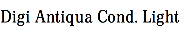 Digi Antiqua Condensed Light