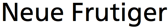 Neue Frutiger