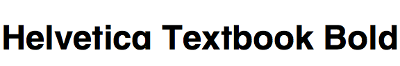 Helvetica Textbook Bold