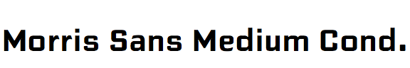 Morris Sans Medium Condensed
