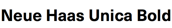 Neue Haas Unica Bold
