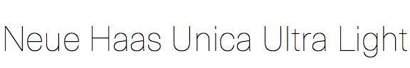 Neue Haas Unica Ultra Light