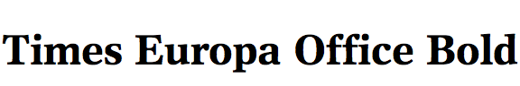 Times Europa Office Bold