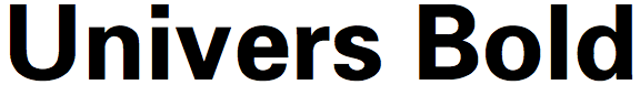 Univers Bold