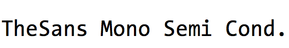TheSans Mono Semi Condensed