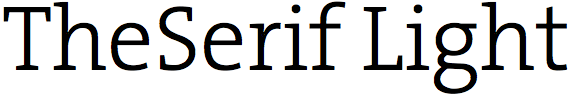 TheSerif Light