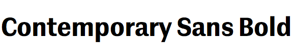 Contemporary Sans Bold