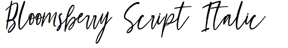 Bloomsberry Script Italic