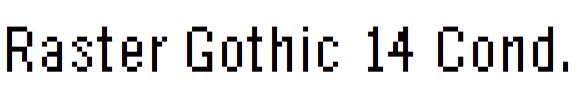 Raster Gothic 14 Condensed