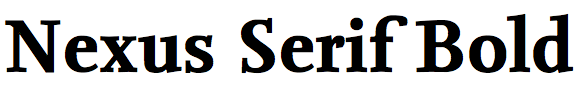 Nexus Serif Bold