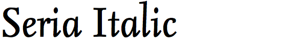 Seria Italic