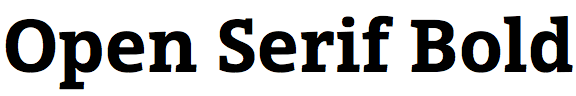 Open Serif Bold