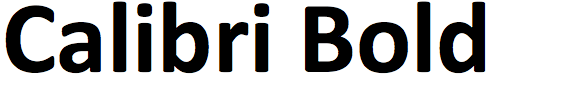 Calibri Bold